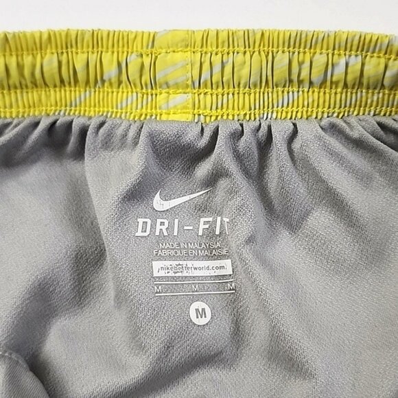 NIKE Women's Athletic Running Shorts Yellow White Built-Ln Liner 3" Inseam Sz L - Picture 5 of 11